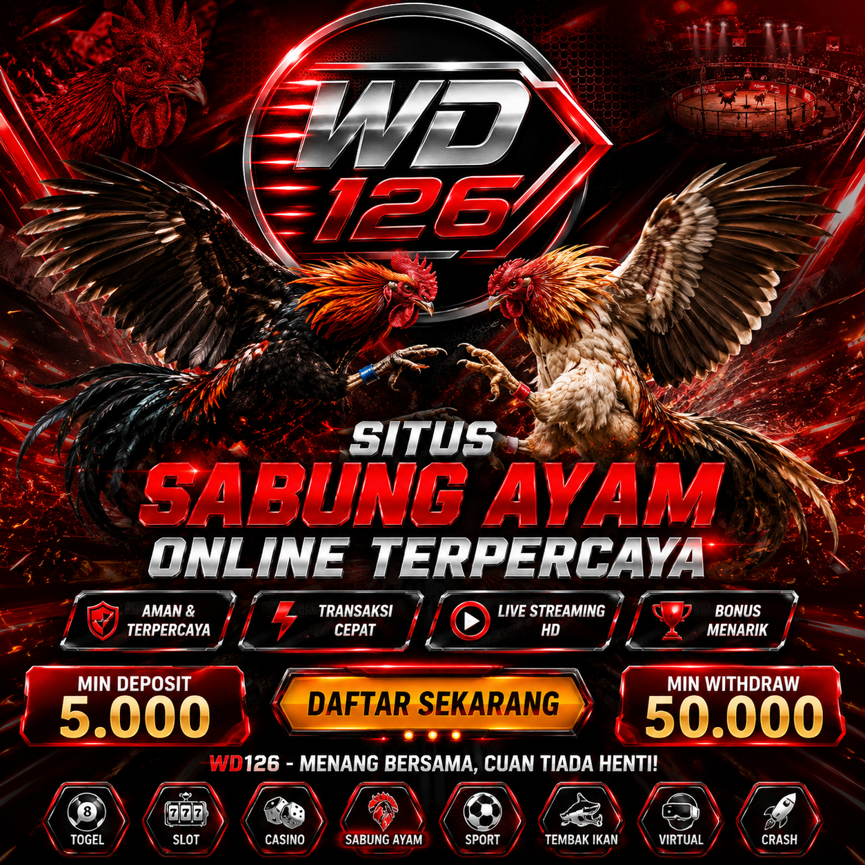 WD126 Siaran Sabung Ayam Online